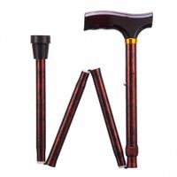 Opvouwbare aluminium wandelstok klassiek 84 - 94 cm