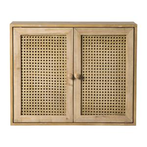 Webbing wandkast Bandung - naturel - 48.5x60x22 cm