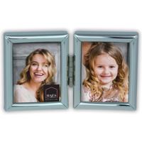 Haes Deco Duo Verzilverde Fotolijst Como voor 2 pasfoto's van 3,5x4,5 cm - DVP12104