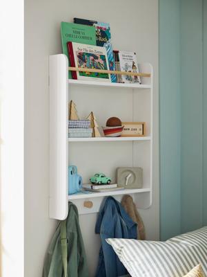 Haken met legplanken voor boeken - LIGNE CONFETTI wit