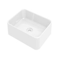 Basic Line Opbouw Waskom - 48x37x13 cm - Rechthoek - Porselein - Glans Wit