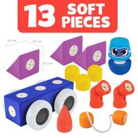 Blockaroo magnetische foam blokken voertuigen, 13dlg.