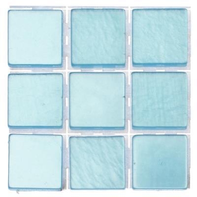 Glorex Hobby - mozaiek stenen/steentjes - lichtblauw - 63x stuks - 10 x 10 x 2 mm - knutselen