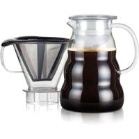 Koffiezetapparaat - BODUM - Melior - Permanent roestvrijstalen gaasfilter - 8 kopjes - 1,0 l - Transparant