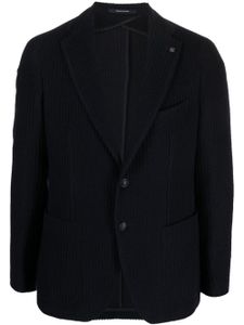 Tagliatore blazer en velours côtelé à simple boutonnage - Bleu