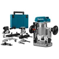 Makita accu boven- en kantenfrees - DRT50ZJX9 - 18V - excl. accu en lader - in Mbox met accessoires