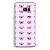 Smiley watermeloenprint: Samsung Galaxy S7 Edge Transparant Hoesje
