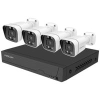 Foscam FN9108E-B4-2T FN9108E-B4-2T IP-Bewakingscameraset LAN 8-kanaals Met 4 cameras 3072 x 1728 Pixel