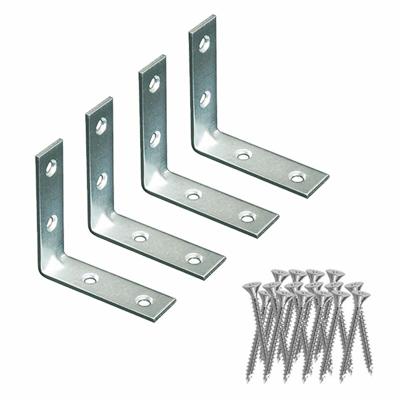 Hoeksteun EDM 86086 an02 Staal 8 x 8 x 1,5 cm 4 Stuks