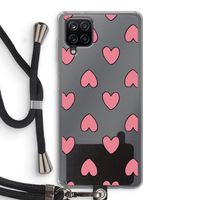 Ondersteboven verliefd: Samsung Galaxy A12 Transparant Hoesje met koord