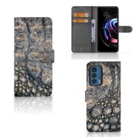 Motorola Edge 20 Pro | Telefoonhoesje | Met pasjeshouder | Krokodillenprint