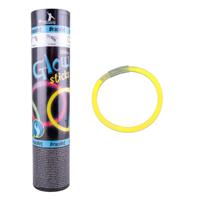 Glow in the dark armbandjes - 100x - geel - 25 cm - neon glow
