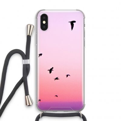 Fly away: iPhone XS Transparant Hoesje met koord