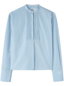 Jil Sander chemise en coton à rayures - Bleu