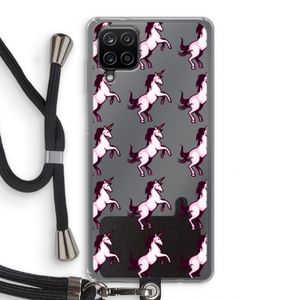 Musketon Unicorn: Samsung Galaxy A12 Transparant Hoesje met koord