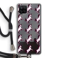 Musketon Unicorn: Samsung Galaxy A12 Transparant Hoesje met koord