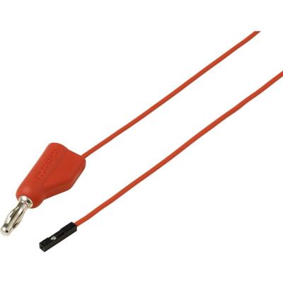 VOLTCRAFT MSL-315 rot Meetsnoer 4mm-stekker Bus 0,64 mm 1 m Rood 1 stuk(s)