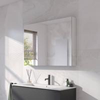 Ben Vario Spiegelkast 2 gelijke delen met spiegelmelamine omtrokken zijpanelen 100x14x75 cm