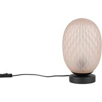 LED Tafellamp - Tafelverlichting - Trion Liset - E27 Fitting - Rond - Amberkleurig Glas - Amberkleurig - Metaal