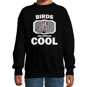 Sweater birds are serious cool zwart kinderen - vogels/ putter vogel trui