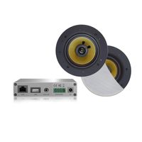 Wifi-Audio Versterker Aquasound Airplay + DLNA 30W Inclusief Speakerset Aquasound Rumba 116 mm Wit Aquasound