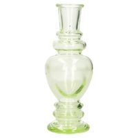 Bloemenvaas Venice - kleine stelen/boeketten - gekleurd glas - helder lichtgroen - D5,7 x H15 cm