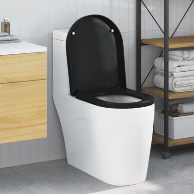 Toiletzitting Zwart 48 x 36.5 x 4.5 cm Polypropyleen