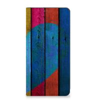 Nokia G42 Book | Wallet Case | Wood Heart - Cadeau voor je Vriend