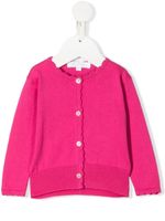 Mariella Ferrari cardigan à bord festonné - Rose