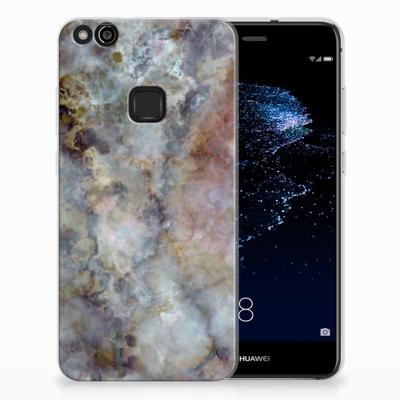 Huawei P10 Lite | TPU | Siliconen hoesje | Marmer Grijs
