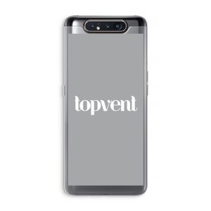 Topvent Grijs Wit: Samsung Galaxy A80 Transparant Hoesje