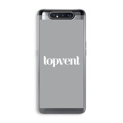Topvent Grijs Wit: Samsung Galaxy A80 Transparant Hoesje