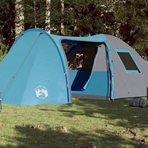 Tent 6-persoons 466x342x200 cm 185T taft blauw