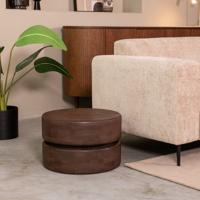 LABEL51 Ronde Salontafel 'Milly' Espresso Mangohout, 50cm