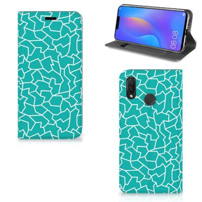 Huawei P Smart Plus | Bookcase | Cracks Blue