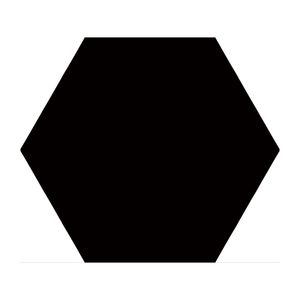 Hexagon Vloertegel Azulejo Monolo Negro 22.5x25.9 cm Mat Zwart - Cermonocolhexnegro