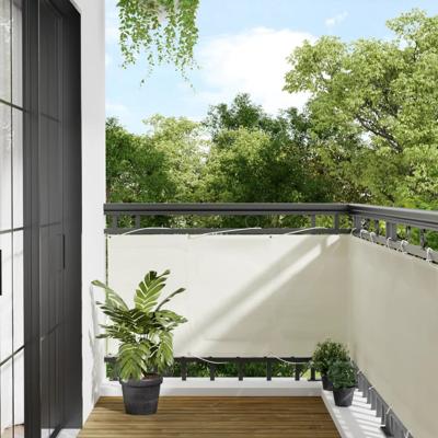 Balkonscherm 75x1000 cm 100% oxford polyester crmekleurig