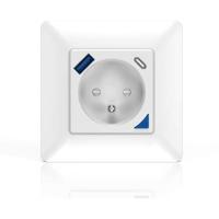 Slimme inbouwcontactdoos voor binnen - KYF - Wi-Fi - Met energiemeter + USB- en USB-C-poorten