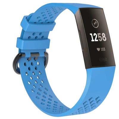 Vierkante gat verstelbare sport polsband voor FITBIT charge 3 (hemelsblauw)