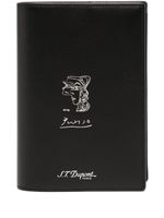 S.T. Dupont carnet à logo imprimé - Noir