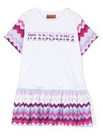 Missoni Kids short en coton à imprimé zig-zag signature - Blanc - thumbnail