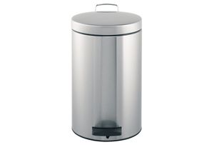 Brabantia Touch Bin Flat Top afvalemmer 30 liter met kunststof binnenemmer - Almond