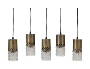 BePureHome Hanglamp 'Sprinkle' 5-lamps, kleur Antique Brass