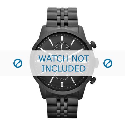 Fossil horlogeband FS4787 Staal Zwart 24mm
