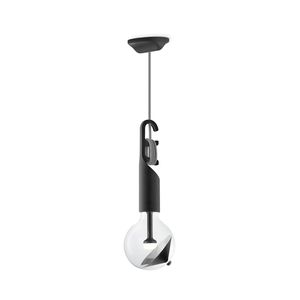 Move Me hanglamp Twist - zwart / Cone 5,5W - zwart zilver