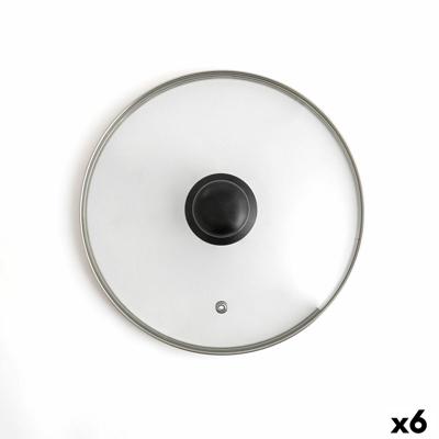 Pannedeksel Quid Renova Transparant Glas Ø 18 cm (6 Stuks)