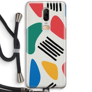 Illustratieve pop 1: OnePlus 6 Transparant Hoesje met koord
