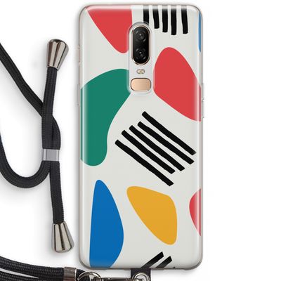Illustratieve pop 1: OnePlus 6 Transparant Hoesje met koord