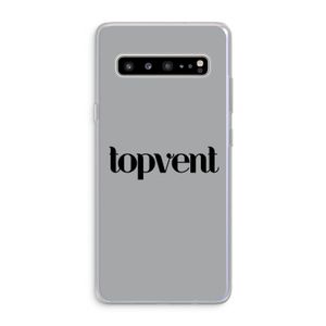 Topvent Grijs Zwart: Samsung Galaxy S10 5G Transparant Hoesje