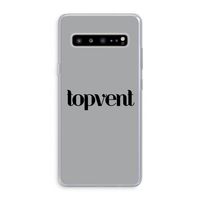 Topvent Grijs Zwart: Samsung Galaxy S10 5G Transparant Hoesje